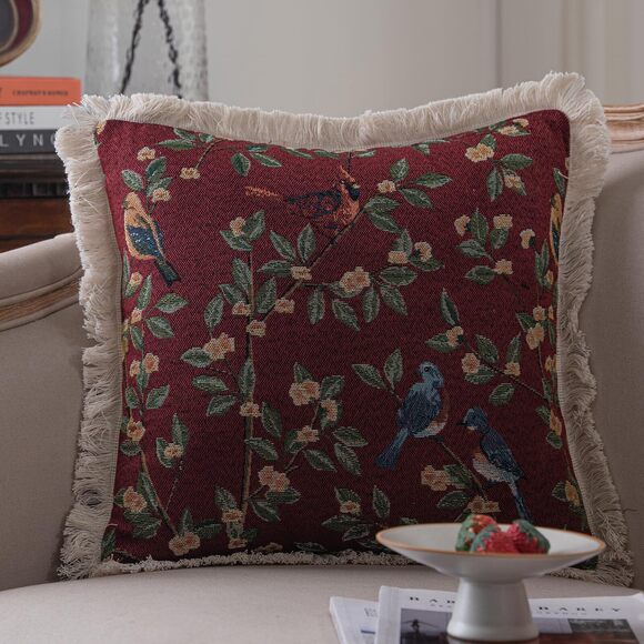 Other - 7810 Boho Jacquard Decorative Throw Pillow Covers with Tassels 18x18 Inch